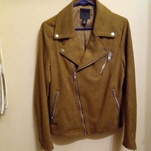 Brown Suede Biker Jacket